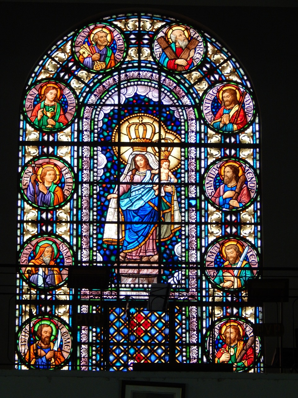 stained glass church santo free photo