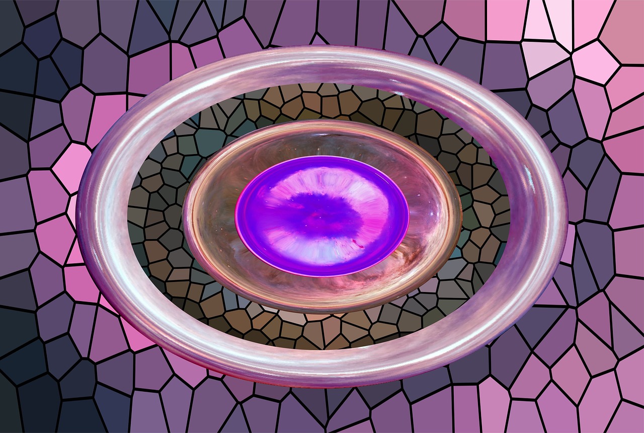 stained glass purple gem free photo
