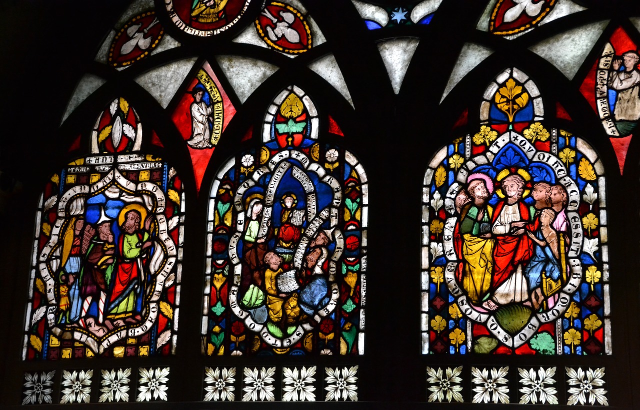 stained glass window church free photo