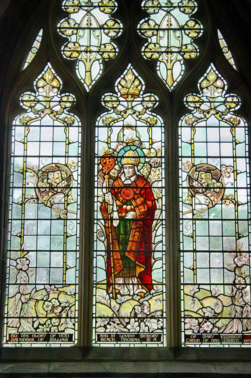 stained glass church stained glass window free photo