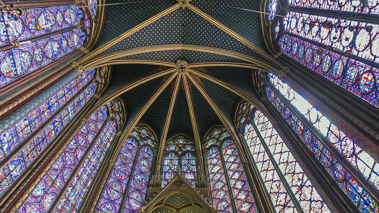 stained glass architecture monuments free photo