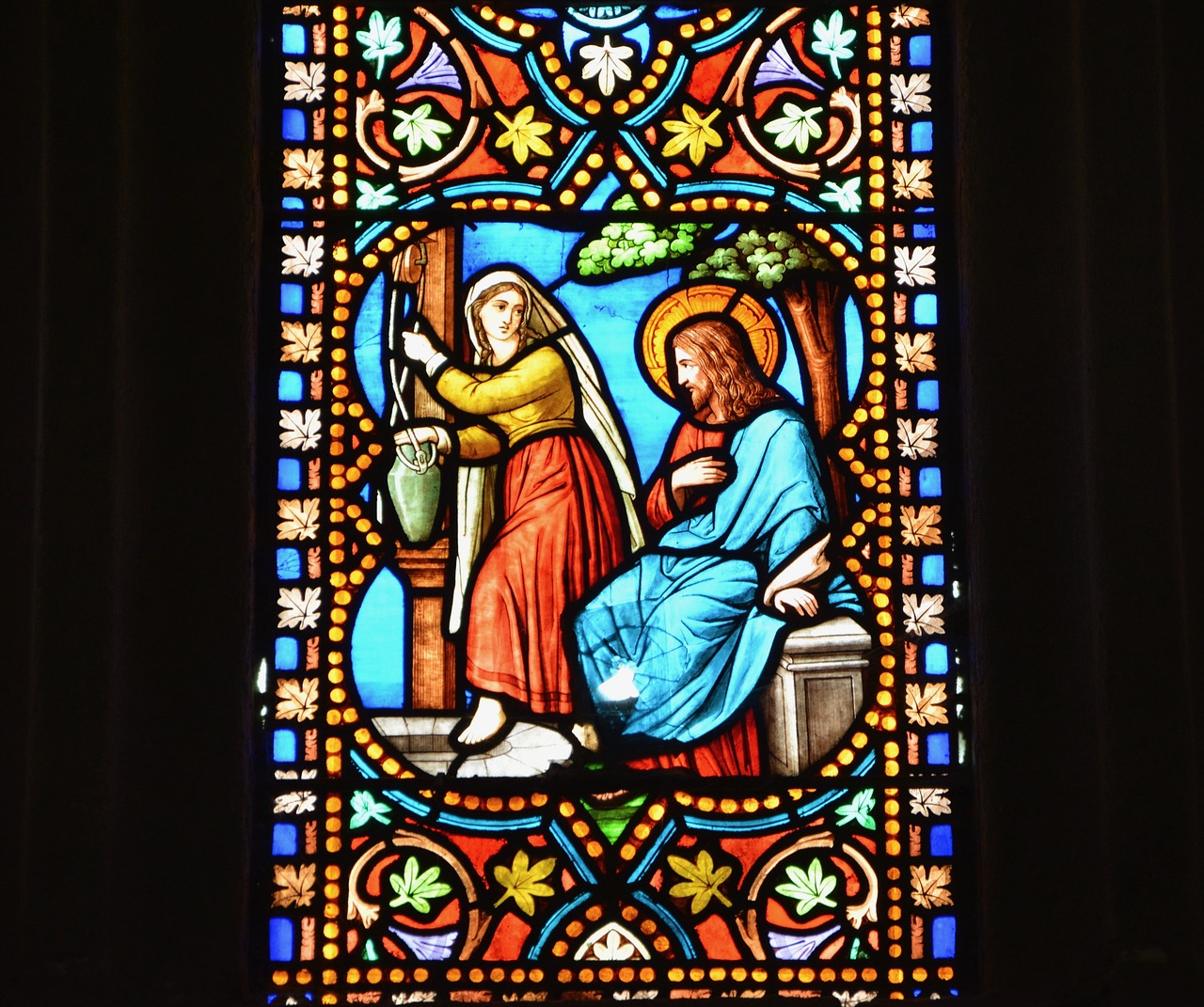 stained glass cathedral of dol de bretagne church free photo