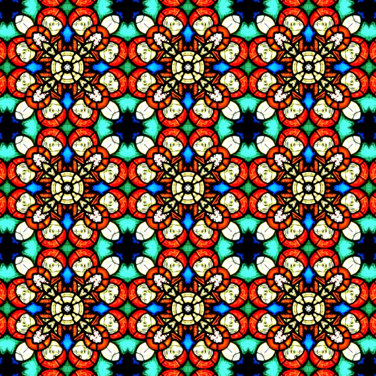 Stained Glass Pattern Texture Face Faces Free Image From Needpix Com