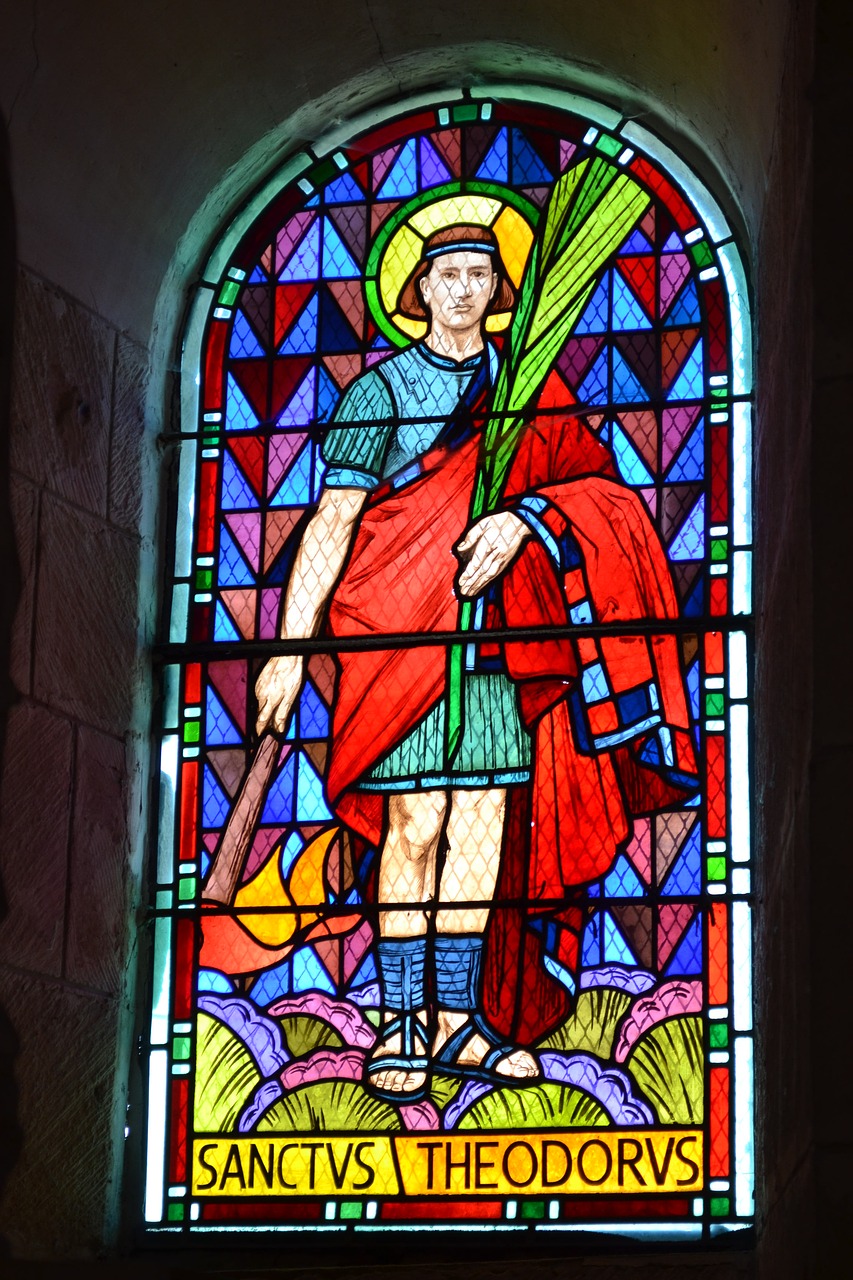 stained glass  man  church free photo