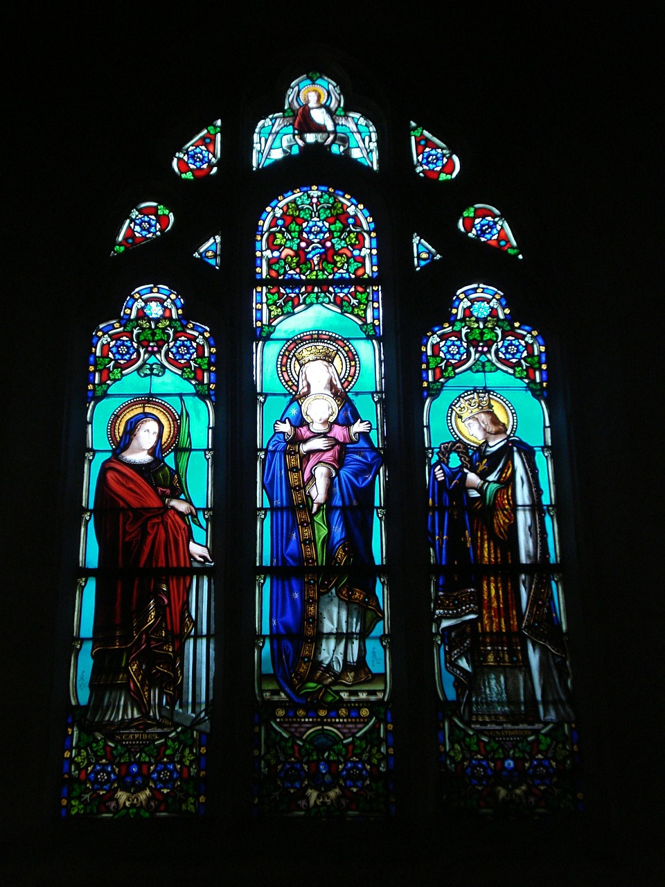 stained glass church cathedral free photo