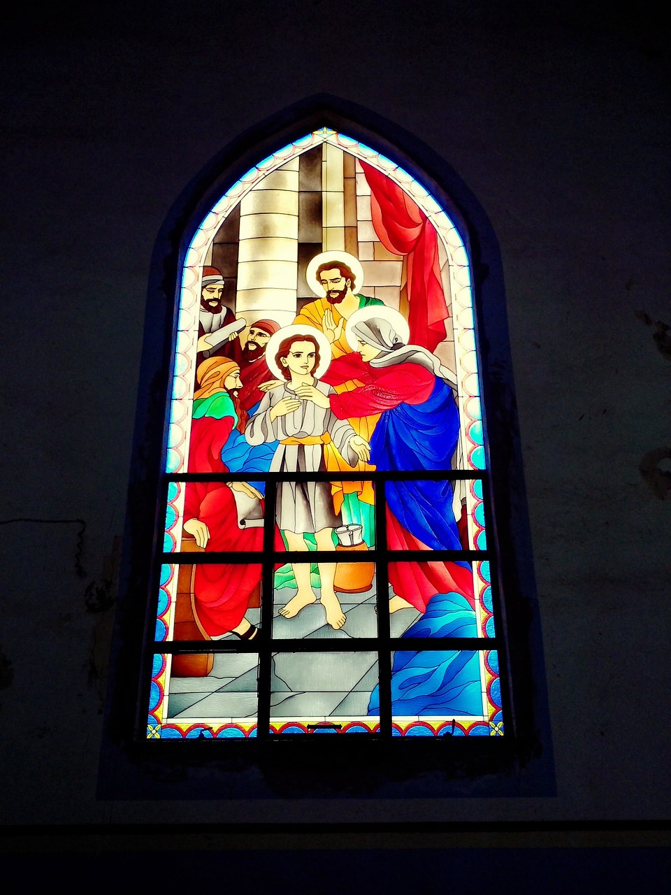 stained glass window church free photo