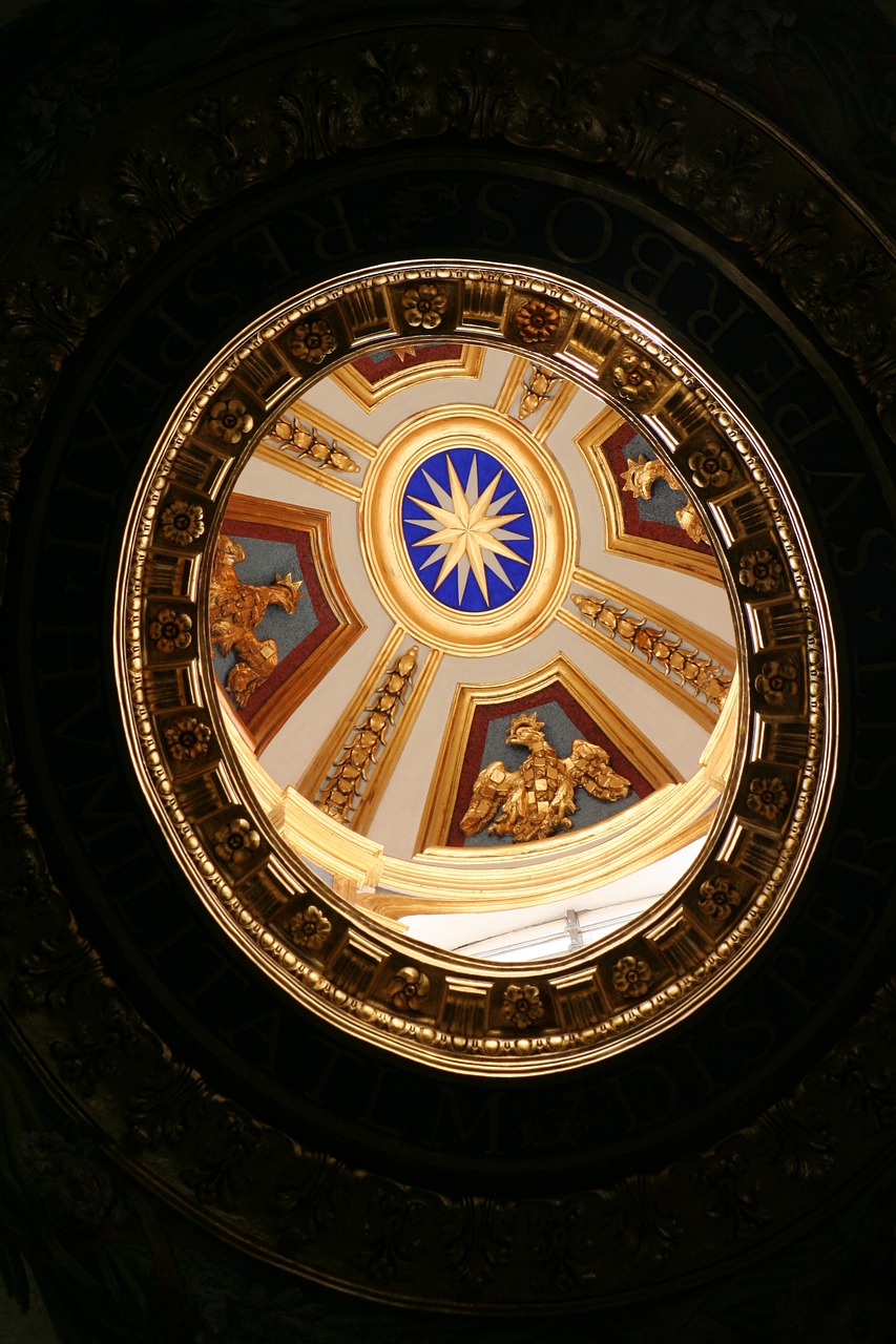 stained glass dome church free photo