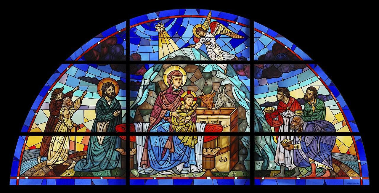 stained glass catholic christ free photo