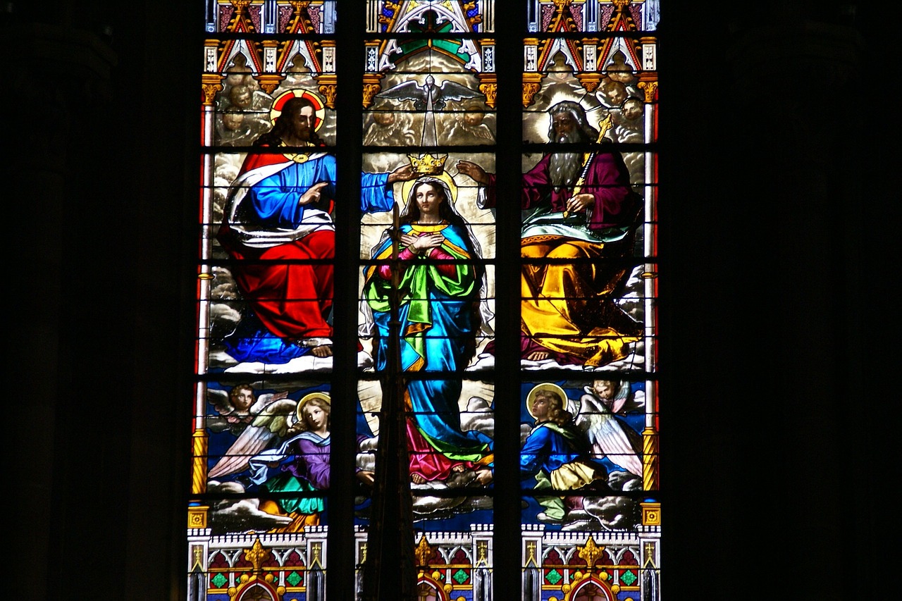 stained glass window church free photo