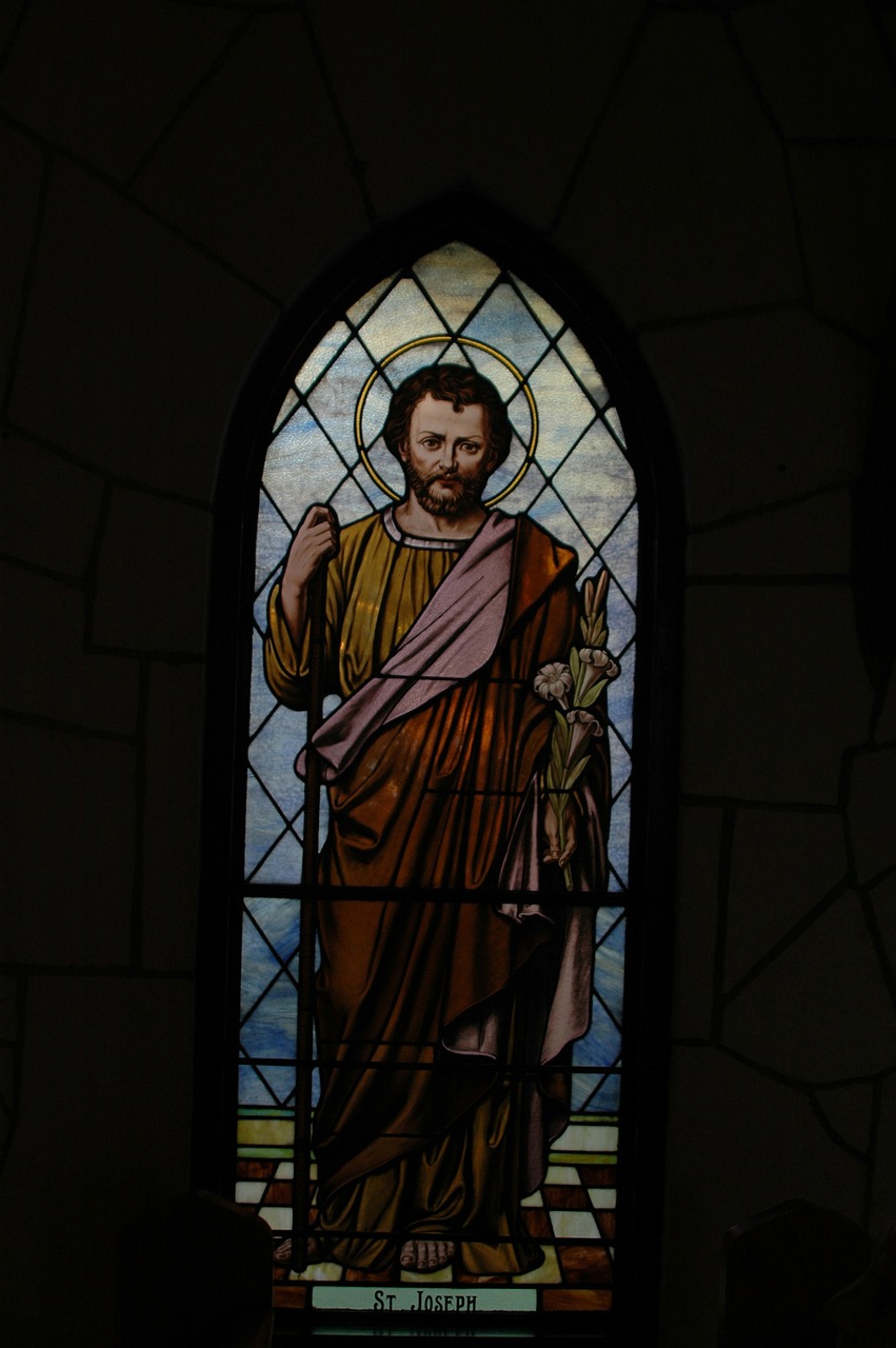 stained-glass stained glass st joseph free photo