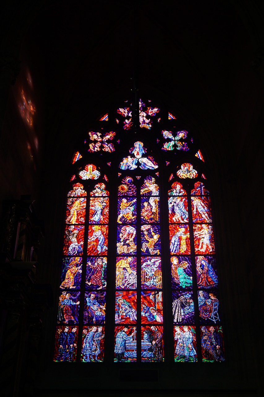 stained glass window colors lights free photo