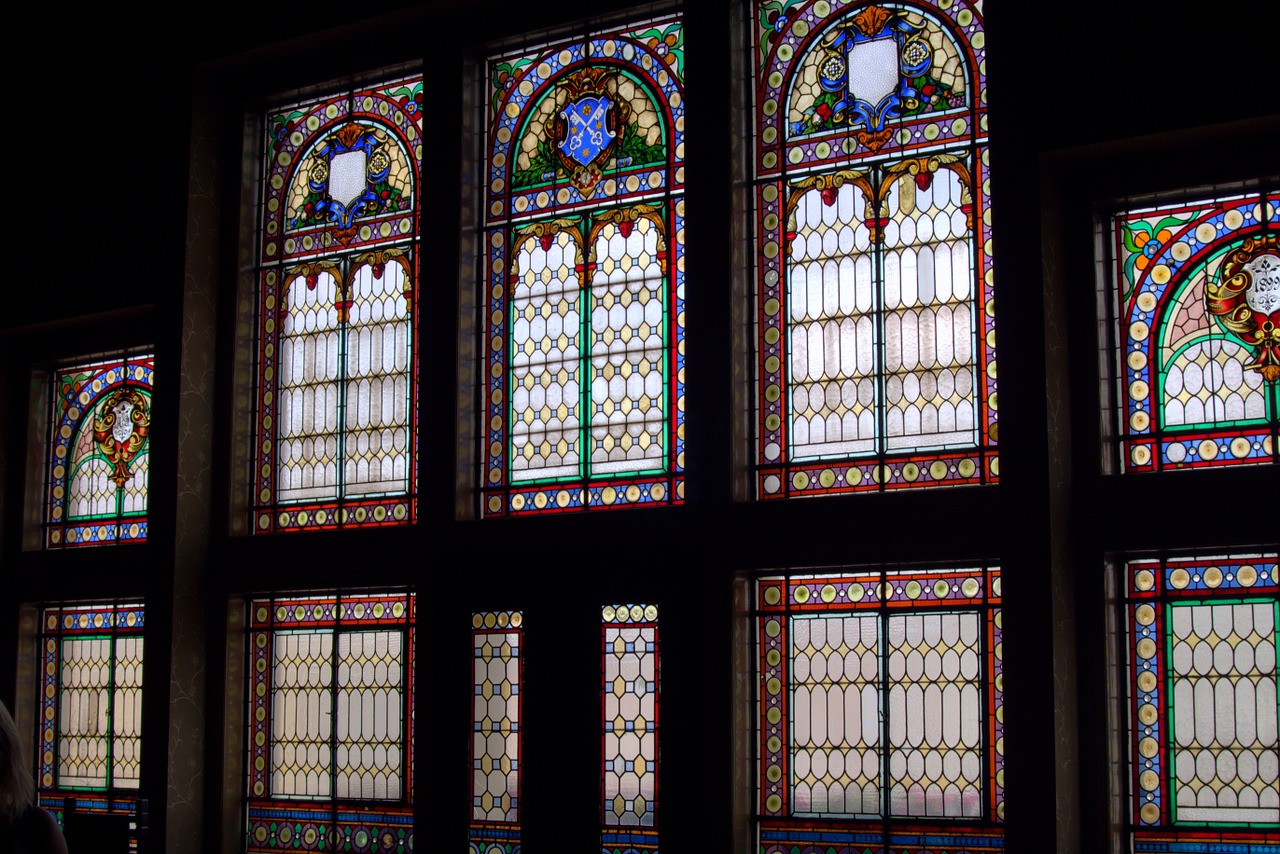 stained glass window krotoszyn the town hall free photo
