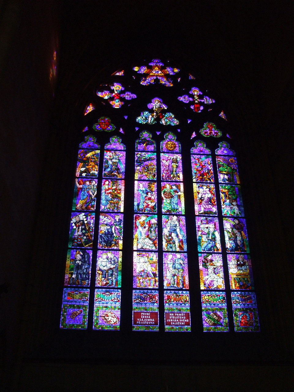 stained glass window stained glass church window free photo