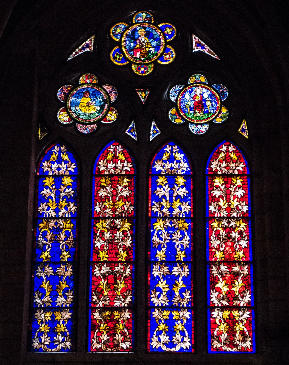 stained glass window cathedral colres free photo
