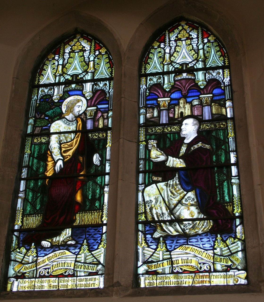 stained glass window chartham st mary's free photo