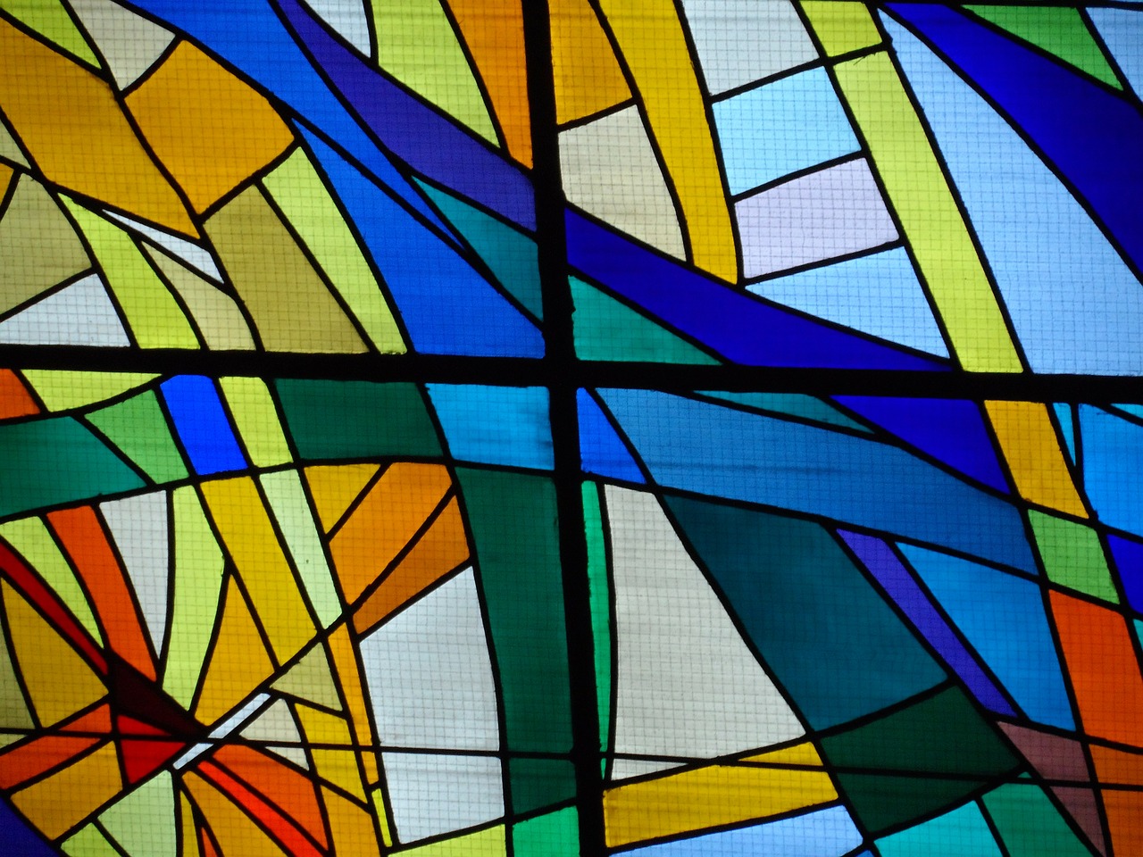 stained glass window church colors free photo