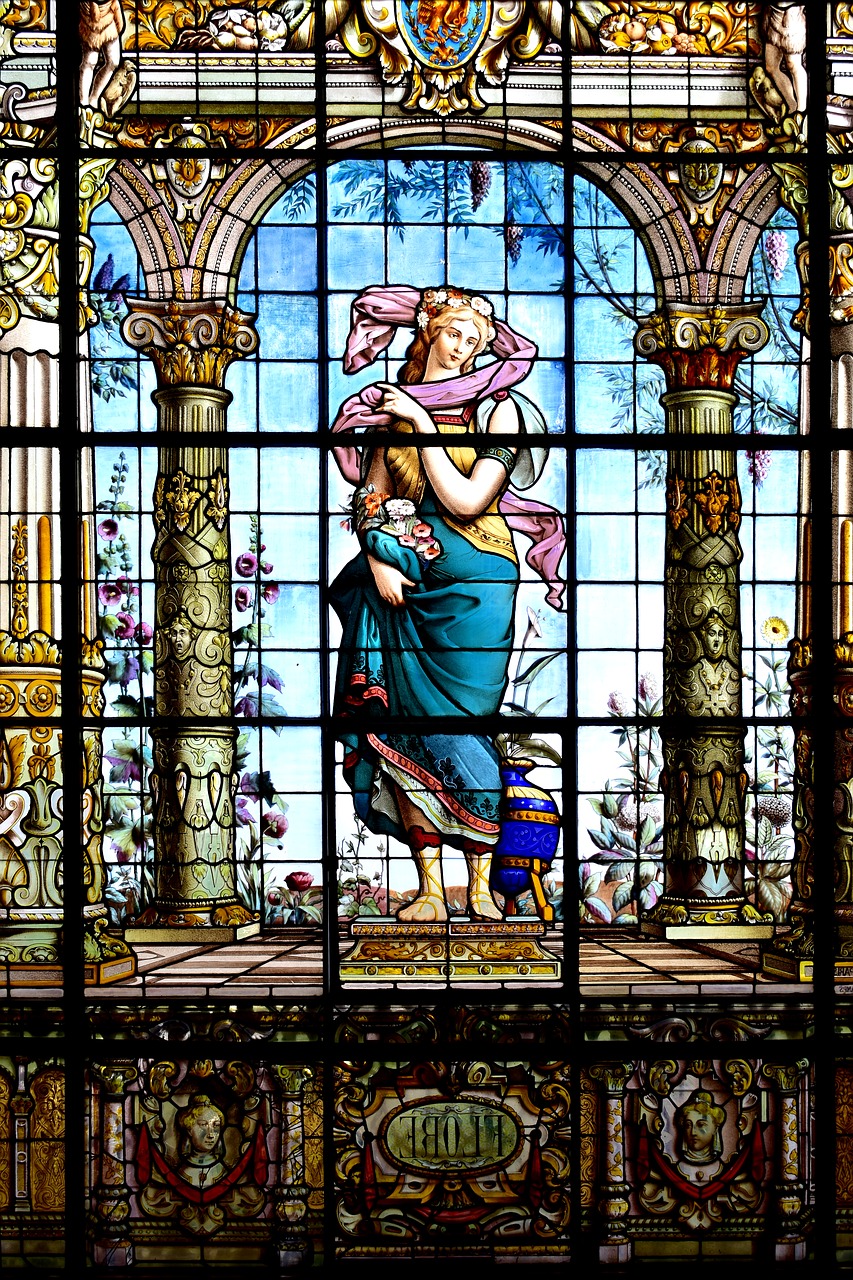 stained glass window  historical  window free photo