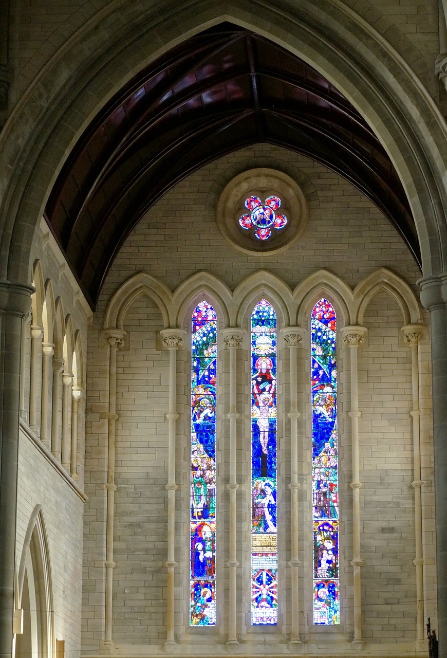 stained glass window cathedral churches free photo