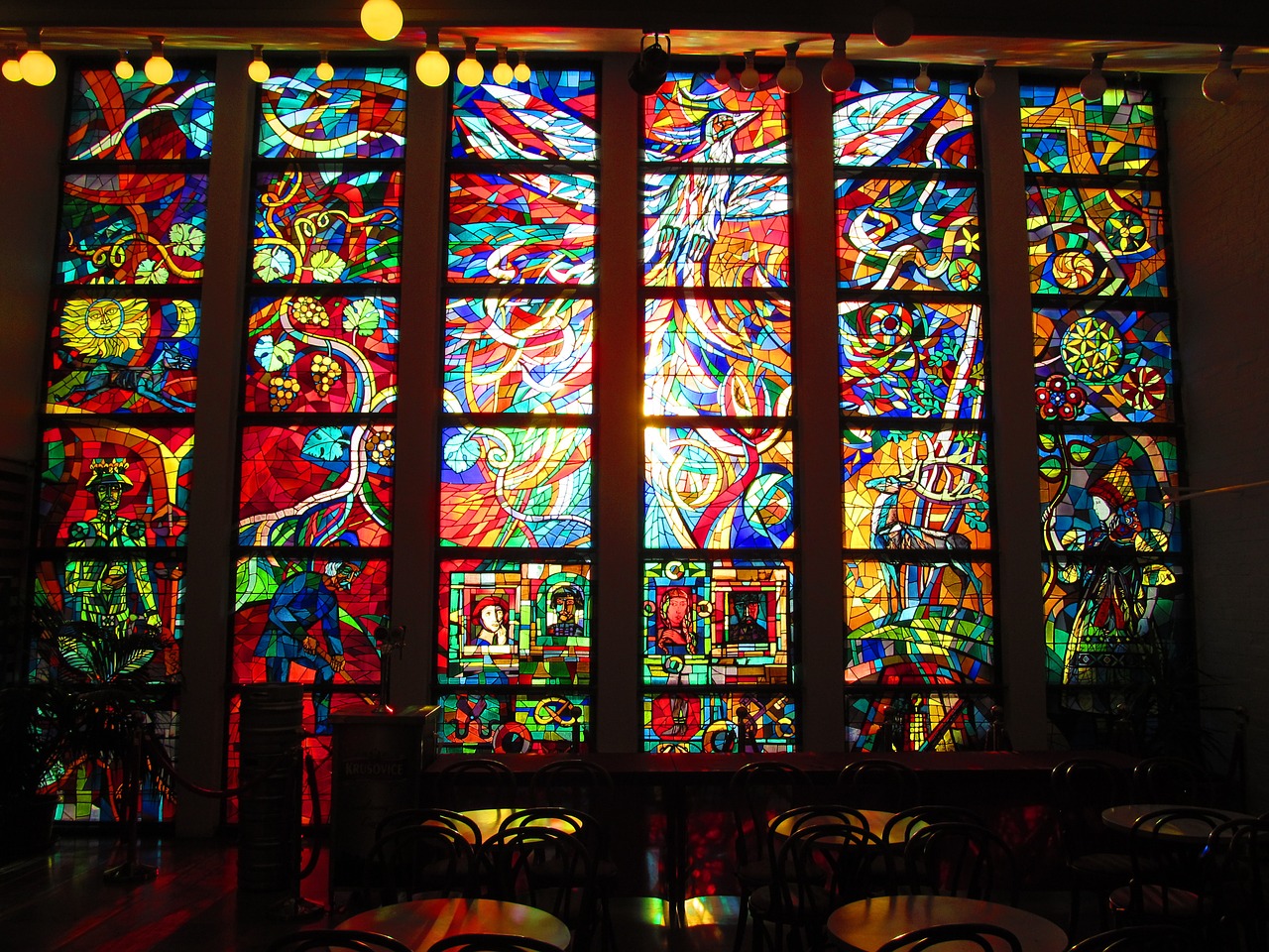 stained glass window colors glasses free photo