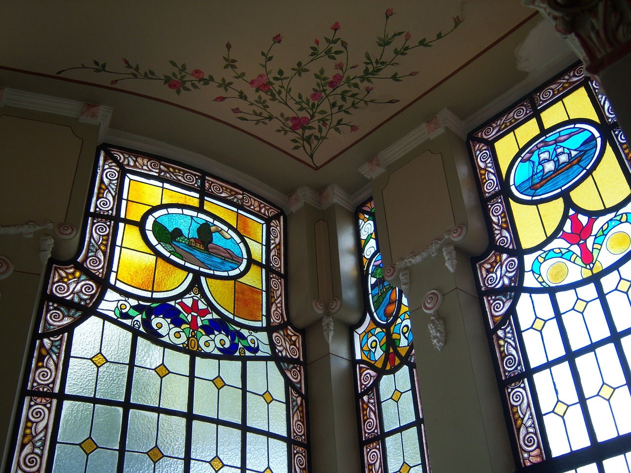 stained glass windows stained glass window free photo