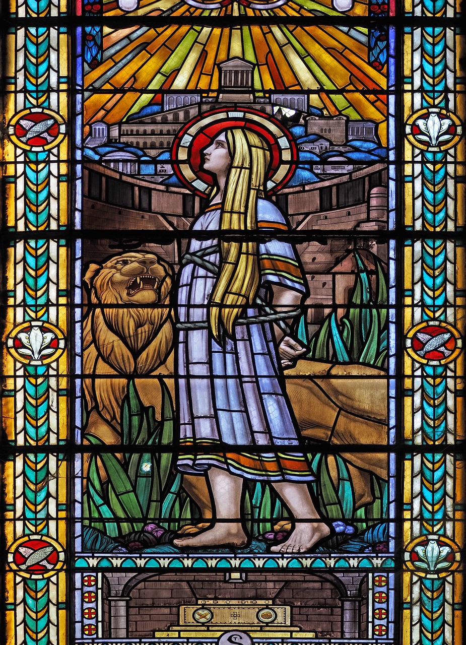 stained glass windows religion church free photo