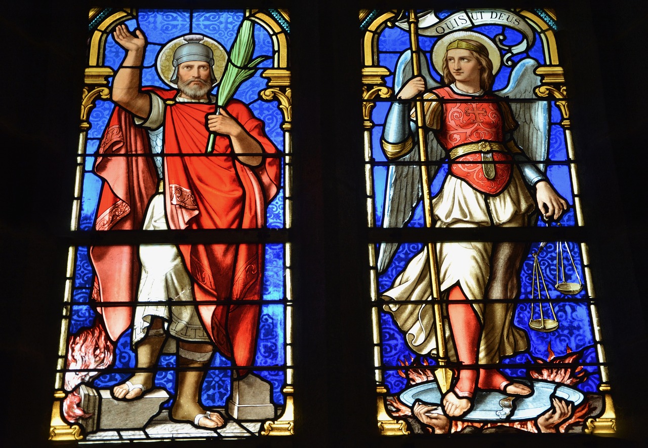 stained glass windows stained glass church of combourg free photo