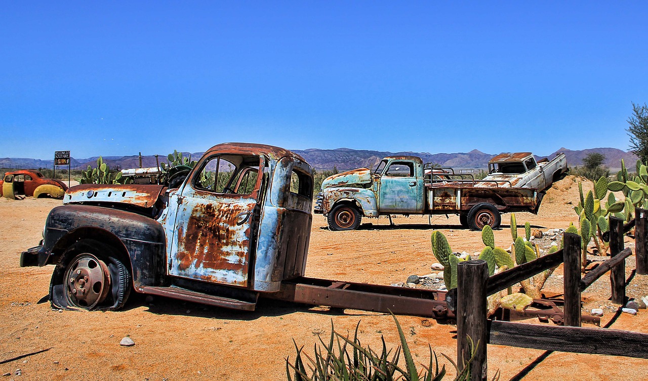 stainless desert car wreck free photo
