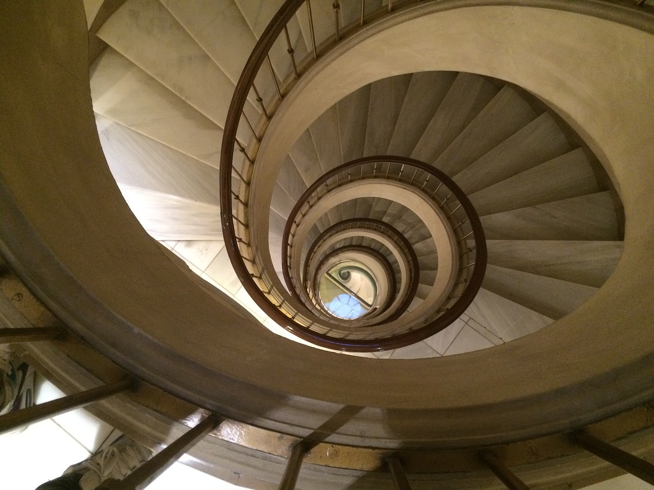 staircase spiral barcelona free photo