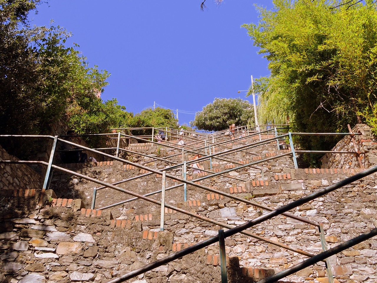 staircase ascent parapet free photo