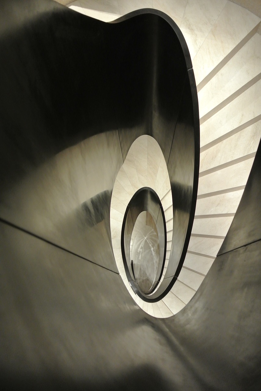 staircase spiral architechture free photo