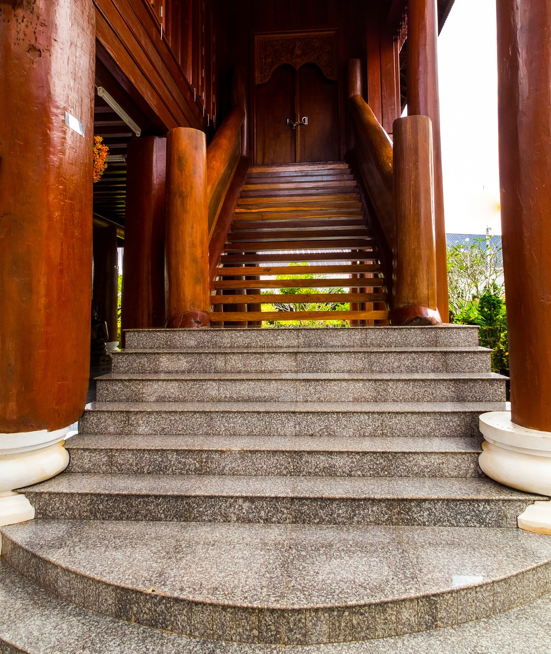 staircase temple complex temple free photo