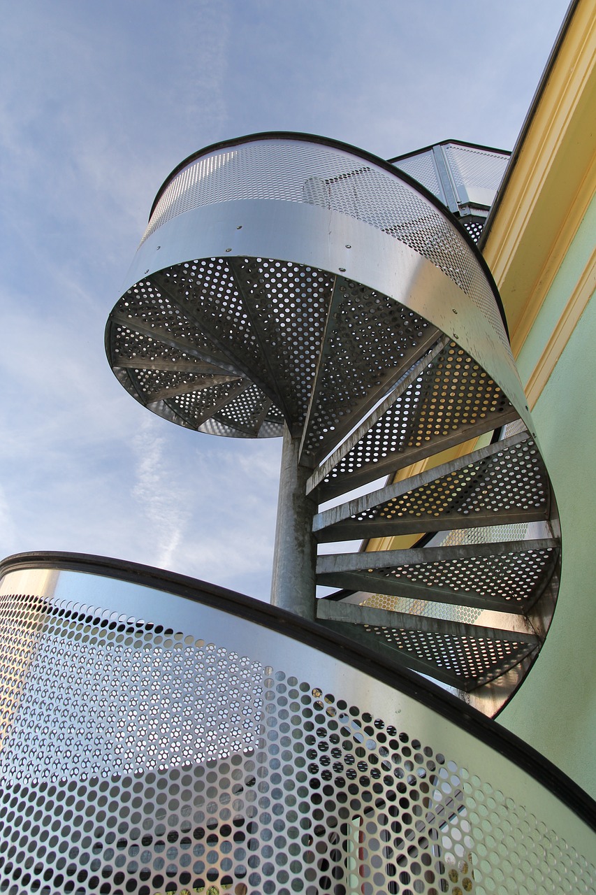 staircase metal architecture free photo