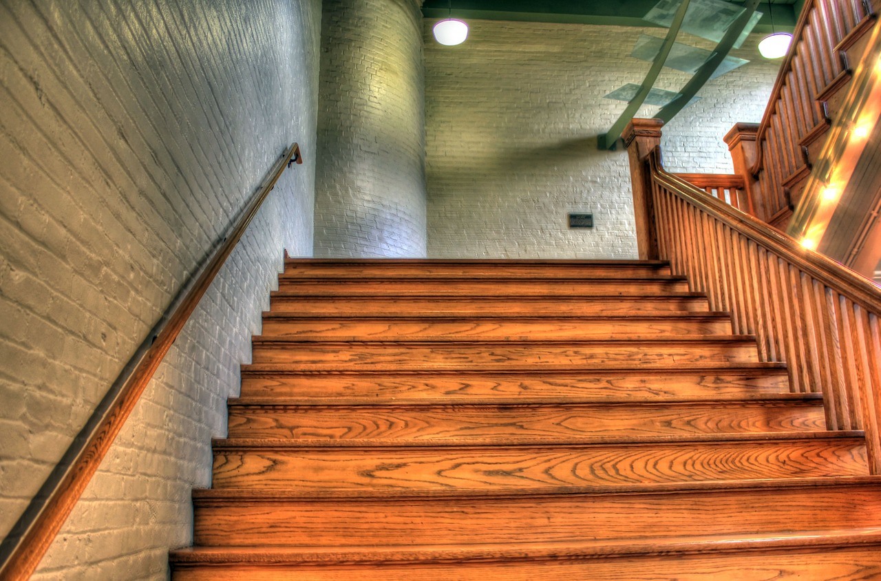 staircase stair wooden free photo