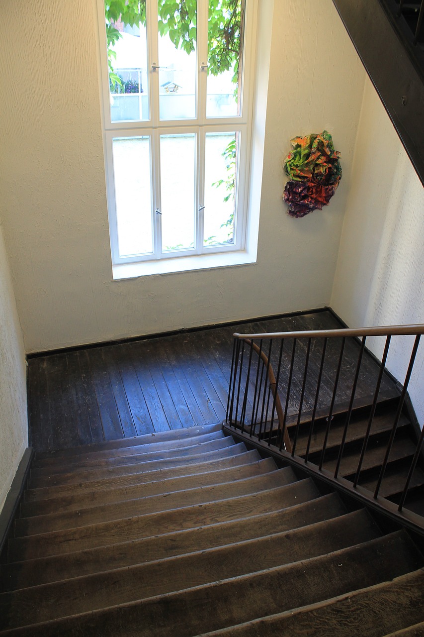 staircase window stairs free photo