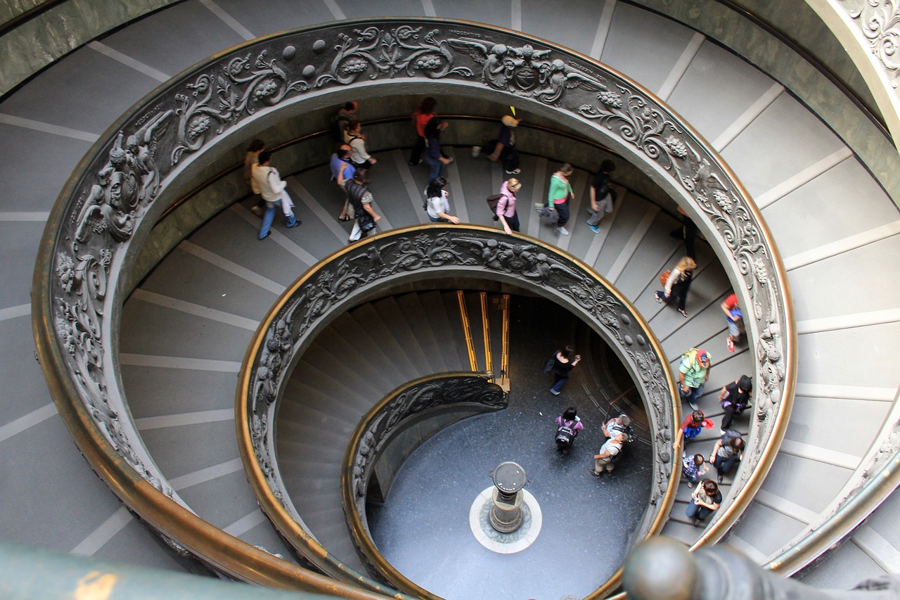 staircase spiral architecture free photo