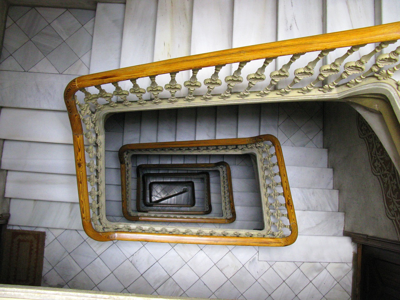 staircase interior perspective free photo