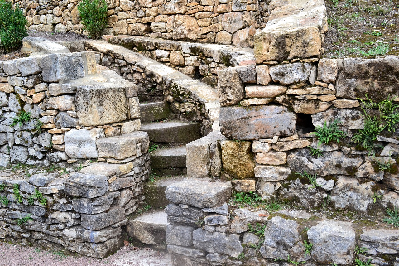 staircase stone staircase wall free photo