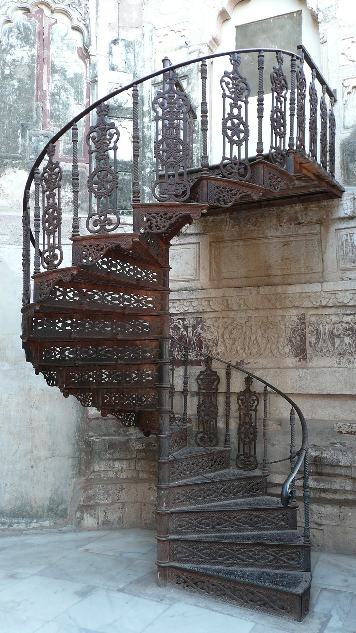 staircase ironwork former free photo
