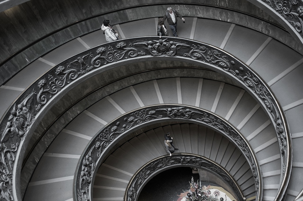 staircase spiral stairway free photo