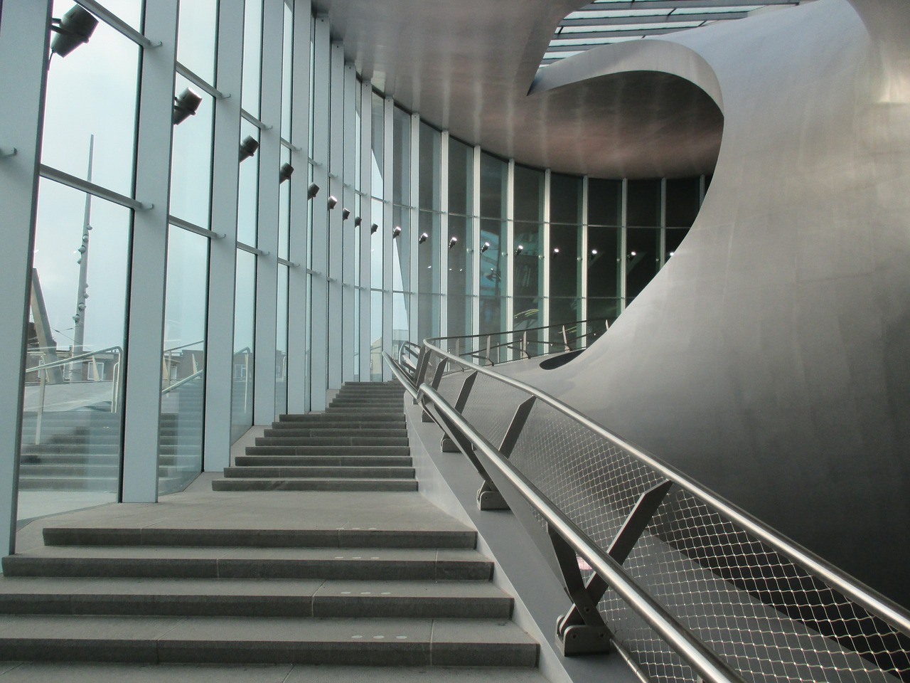 stairs modern architecture arnhem free photo