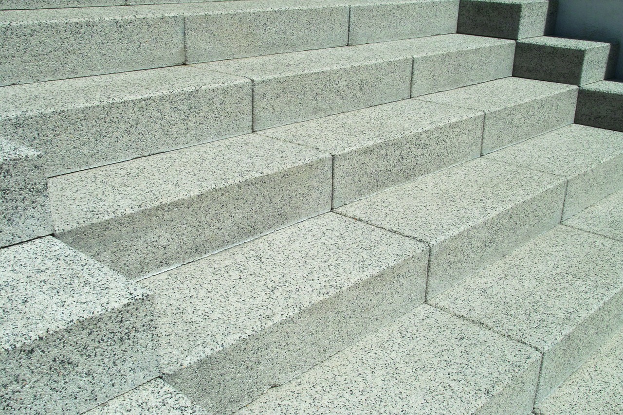 stairs concrete block gradually free photo