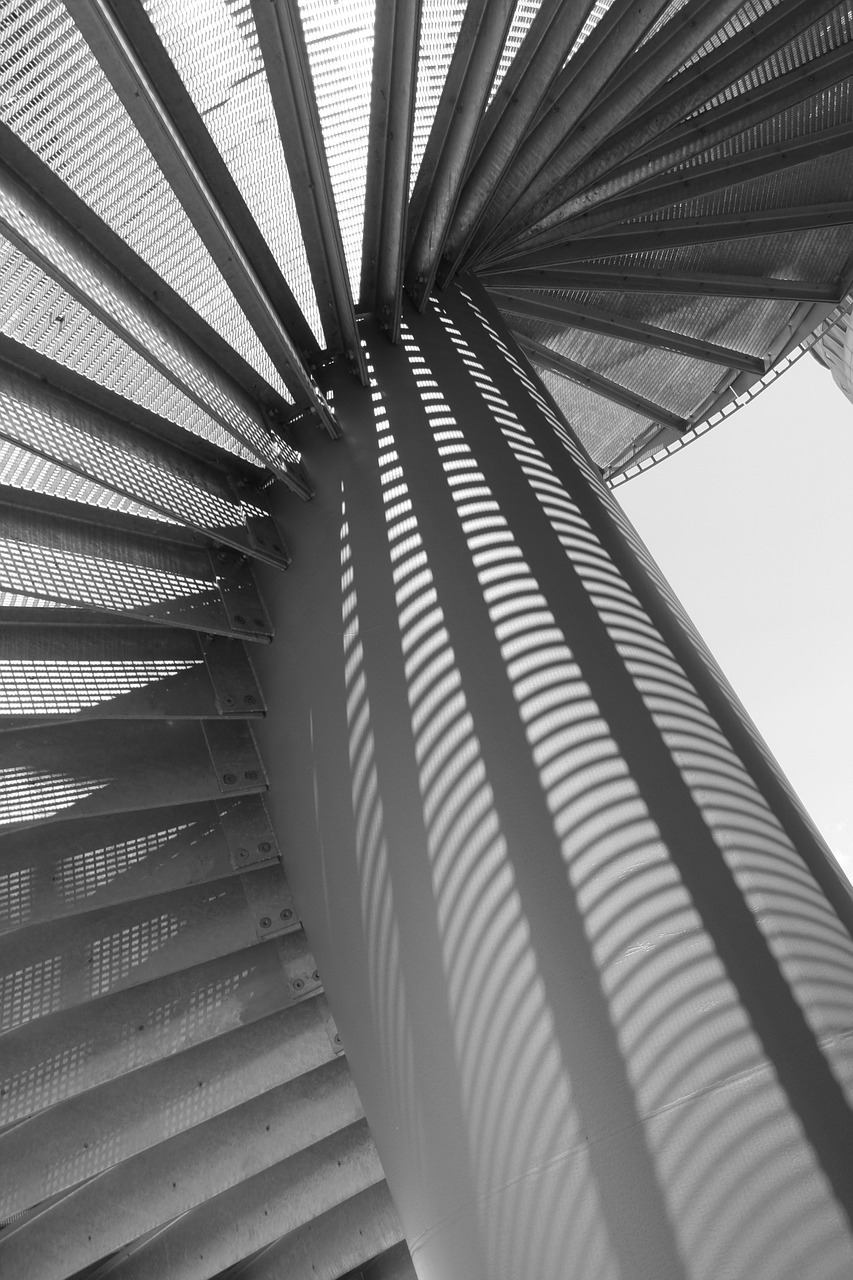 stairs spiral staircase light free photo