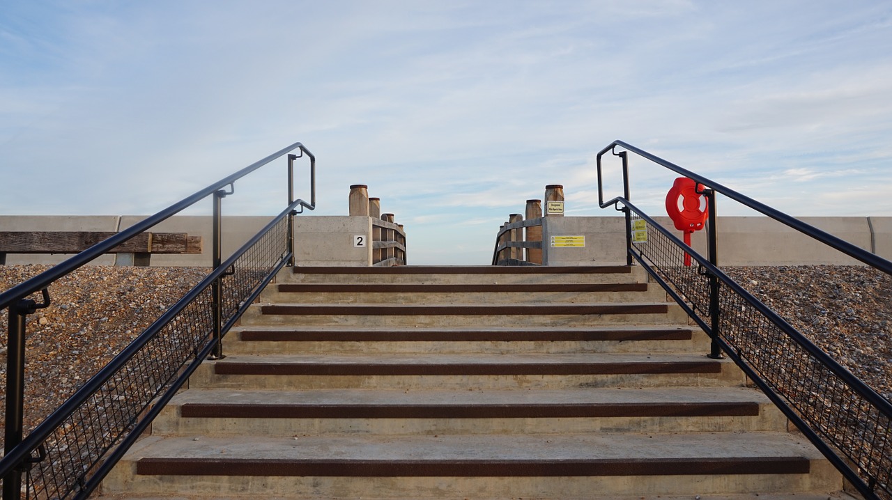 stairs beach stairway free photo