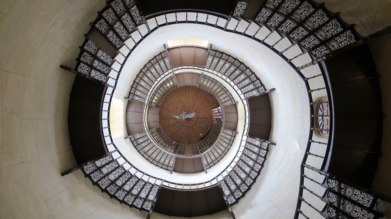 stairs spiral staircase gradually free photo
