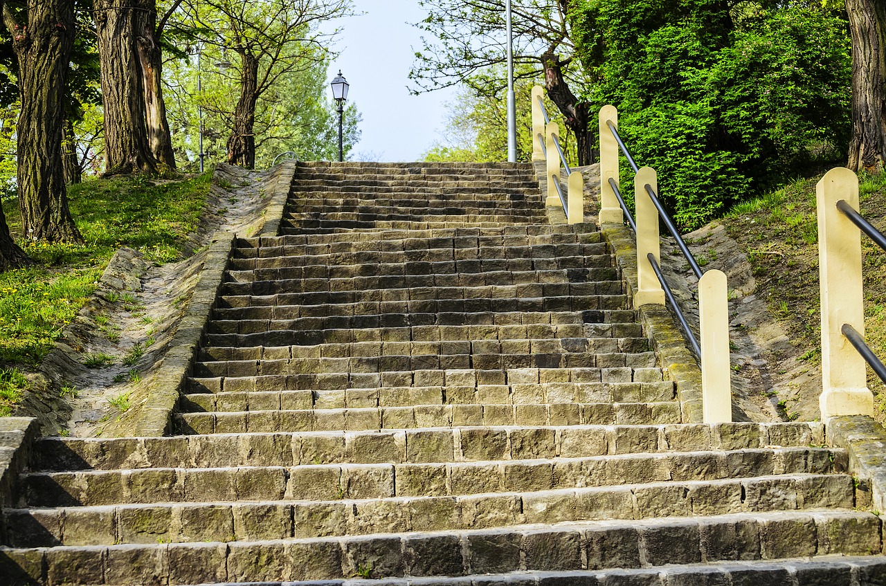 stairs up park free photo