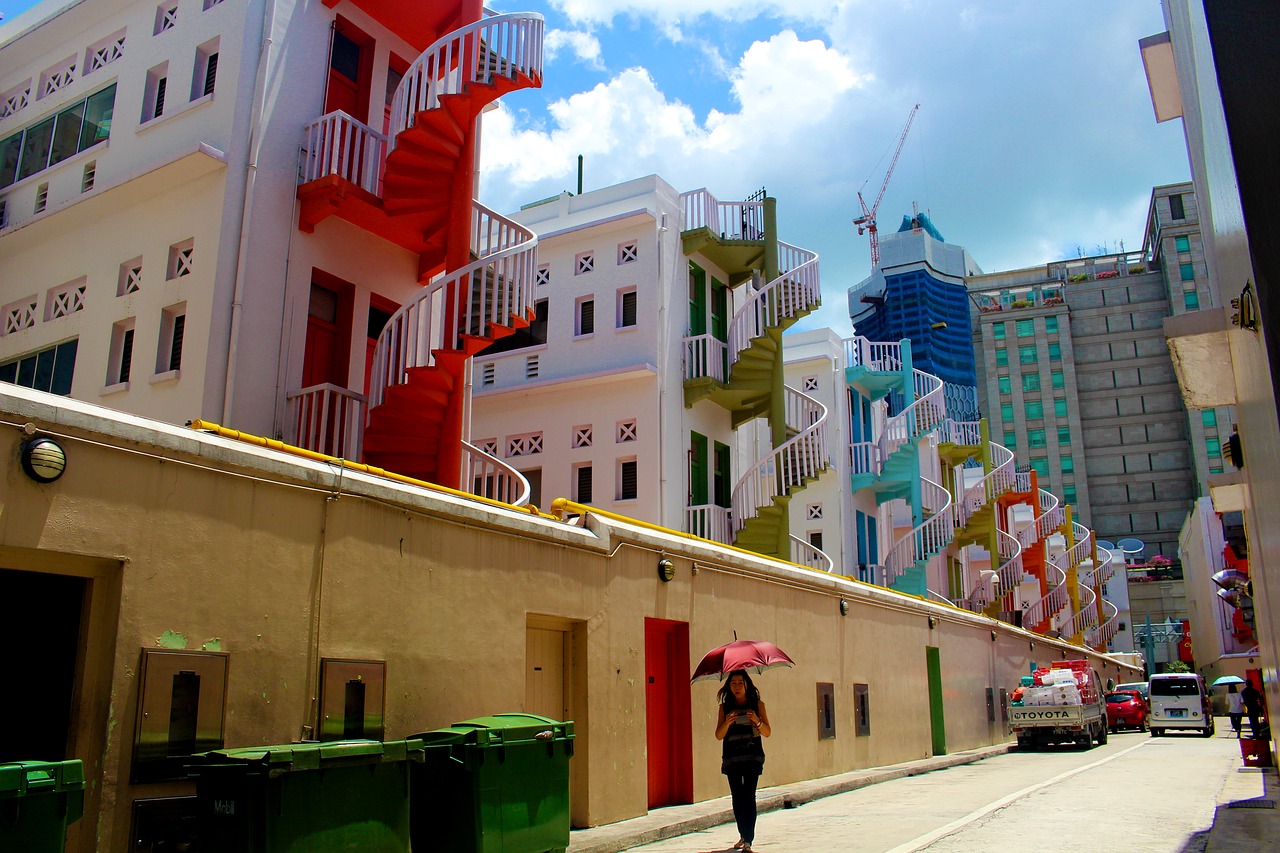 stairs singapore road free photo