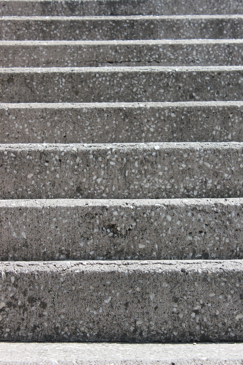 stairs cement concrete free photo