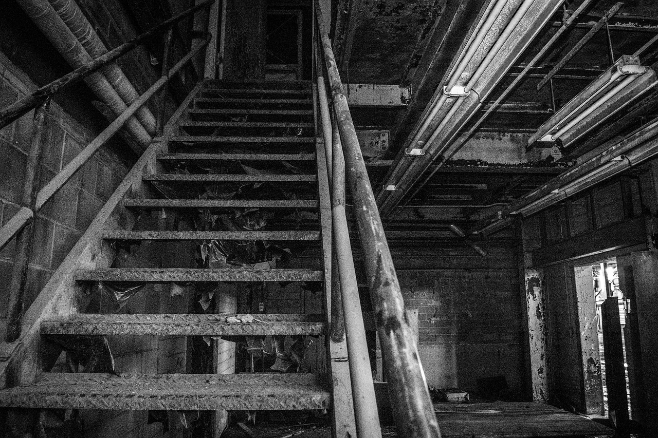 stairs rusty metal free photo