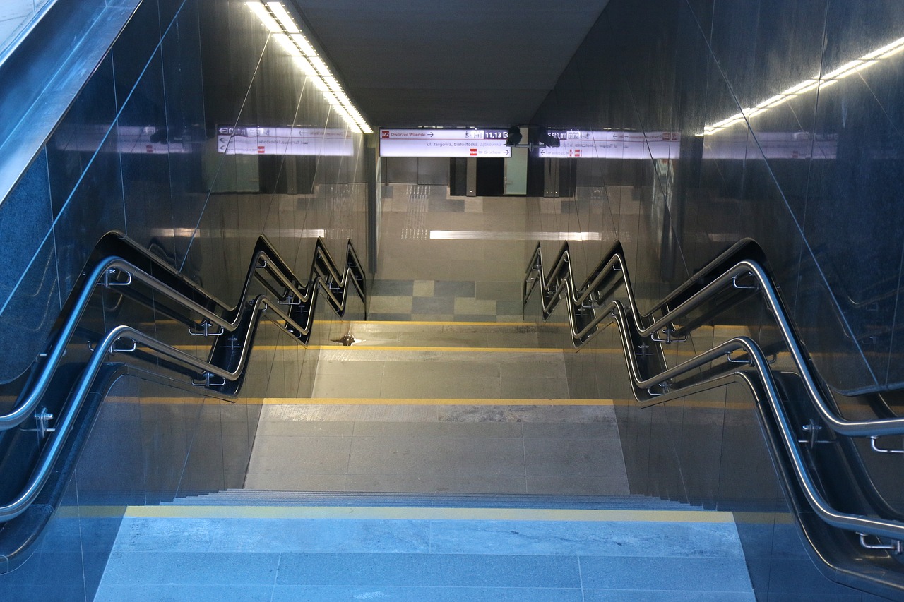 stairs underpass metro free photo