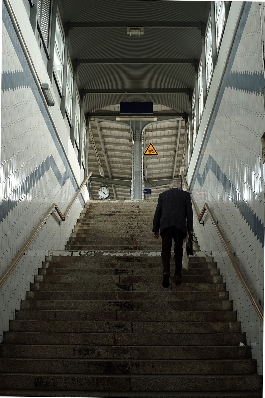 stairs railway station architecture free photo